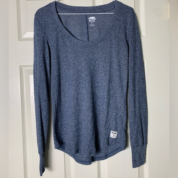 Roots Tops - Roots | Blue Heather Long Sleeve Top - Small